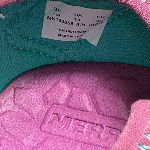 Merrell Hydro Drift Kids Sandals Size 1M Adjustable Strap Turquoise & Purple Dur - Picture 5 of 5